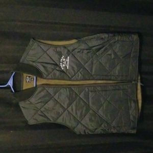 Dark Seas black polar fleece vest XL